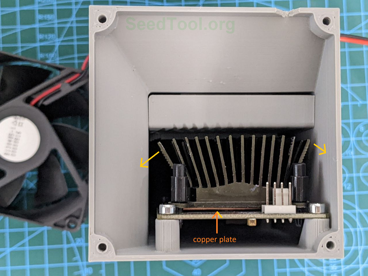 install into the case